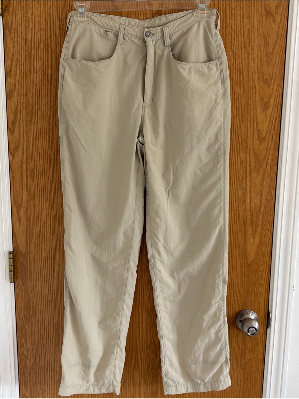 The North Face Women’s 10 Hiking Pants Nylon Khaki Straight Leg Outdoor Travel